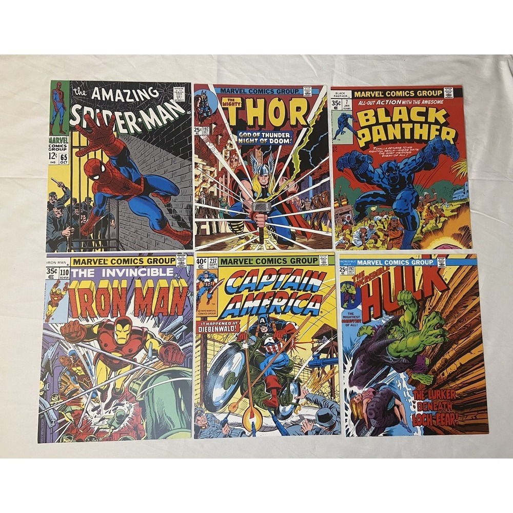 Marvel Comics Spider-man/Thor/Black Panther/Iron Man/Capital America/Hulk/Poster